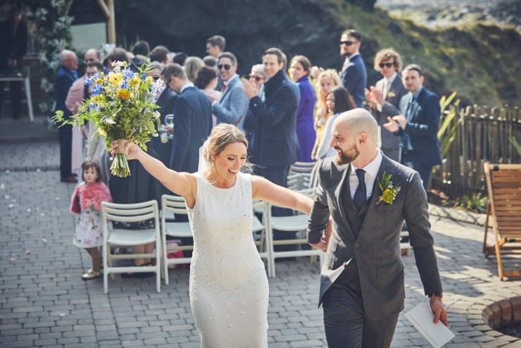 Wedding photography at Tunnels Beaches devon