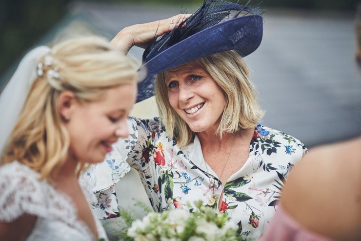 reportage wedding photography of guests having fun at a Somerset wedding