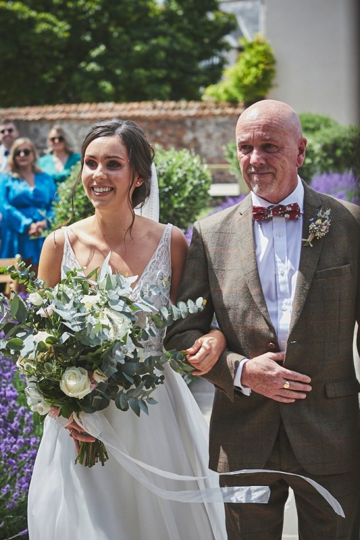 relaxed wedding photography Upton Barn and walled garden Devon