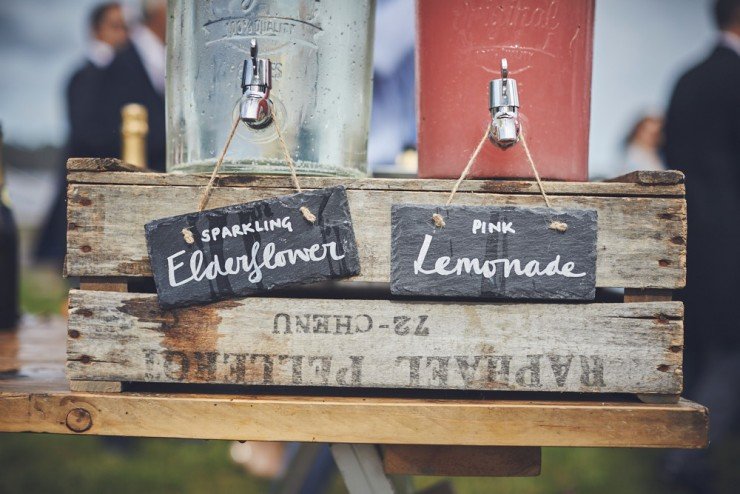 relaxed wedding photography of bride and from and guests at a south hams wedding in devon