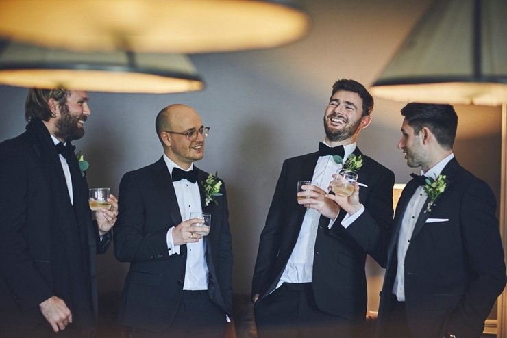 groom getting ready at micro wedding at Rockbeare manor in Devon