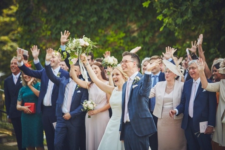 relaxed wedding photography at Ugbrooke House in Devon